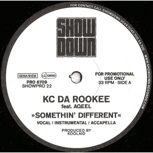 KC Da Rookee - Somethin' Different / Watch Dis