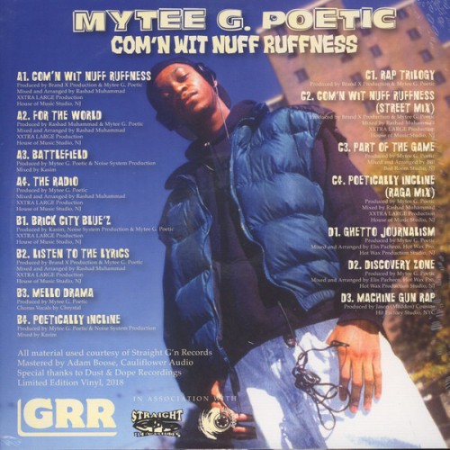 Mytee G. Poetic ‎Com'n Wit Nuff Ruffness Mytee G Poetic - Com'n Wit Nuff Ruffness 2xLP | Hip-Hop