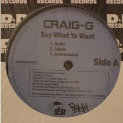 Craig G - Say What You Want