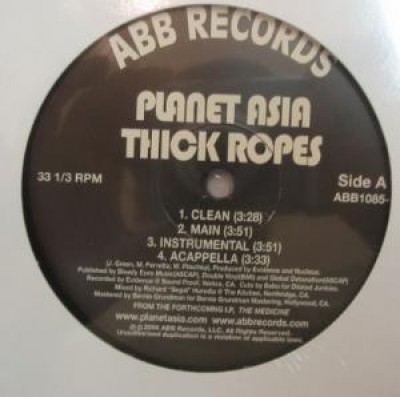 Planet Asia - Thick Ropes / On Your Way 93706