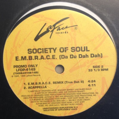Society Of Soul - E.M.B.R.A.C.E. (Da Da Dah Dah)