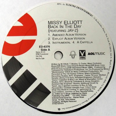 Missy Elliott - Back In The Day / P***ycat
