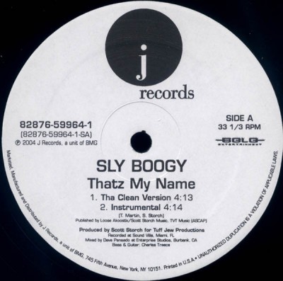 Sly Boogy - That'z My Name