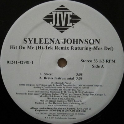 Syleena Johnson - Hit On Me (Hi-Tek Remix)