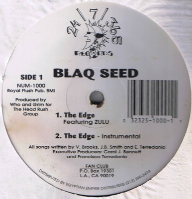 Blaq Seed - The Edge / Sleep Deep / Buddha (The Basement Jam)