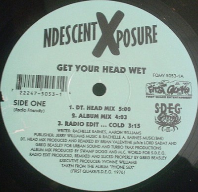 Ndescent Xposure - Get Your Head Wet / Walk Like A Man