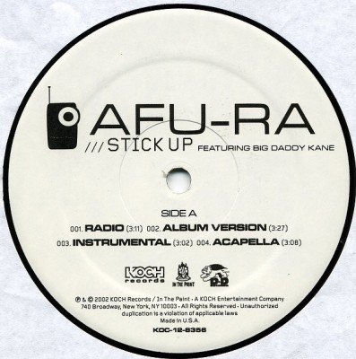 Afu-Ra - Stick Up / Hip Hop