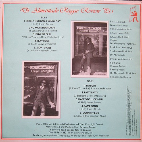 英LP Dr. Alimantado Reggae Review Pt.1 KM002 KEYMAN RECORDS /00260 Dr. Alimantado – Reggae Review Pt.1 – Vinyl (LP, Album
