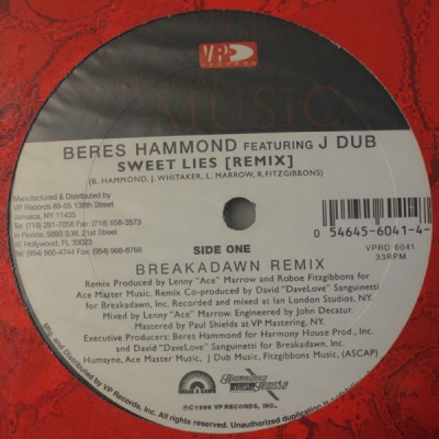 Beres Hammond Featuring J Dub - Sweet Lies Remix