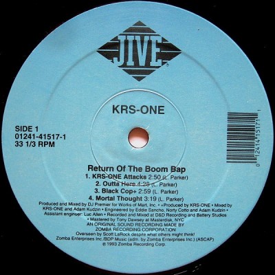 KRS-ONE - Return Of The Boom Bap