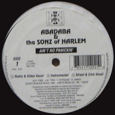 Abadaba & Tha Sonz Of Harlem - Ain't No Panickin' / Burnin' Down Tha House