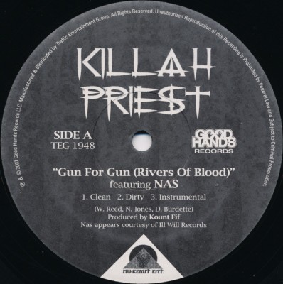 Killah Priest - Gun For Gun (Rivers Of Blood) / Happy