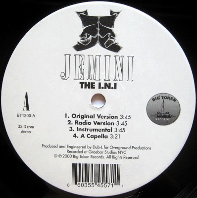 Jemini The Gifted One - The I.N.I / Makes The World Go Round