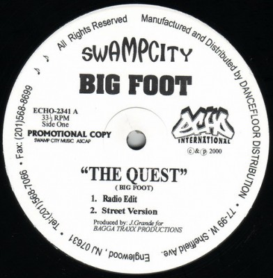 Big Foot - The Quest / BX Confidentials / Altered States