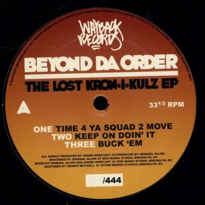 Beyond Da Order - The Lost Kron-I-Kulz EP