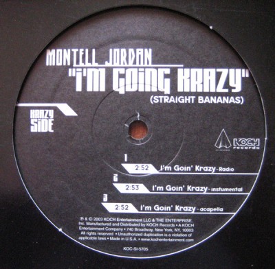 Montell Jordan - I'm Going Krazy (Straight Bananas)